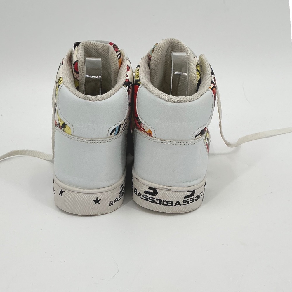 BASS3D Graffiti High Top Sneakers Street Skateboard‎ Urban Style Shoes Mens - Picture 6 of 11